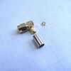 SMA штекер обжим RG-58 gold угловой, вч разъем