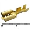 DJ622-D6.3B, кабельный наконечник неизолированный, гнездо ножевое 6.3мм для проводника сечением 1-1.5 мм2