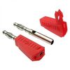 Z040 4MM STACKABLE PLUG RED, штекер z040 4 мм составной штекер, красный, под пайку