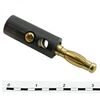 10-0015 GOLD BLACK, штекер 10-0015 золотой чёрный, винтовое крепление