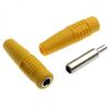 Z041 4MM CABLE JACK YELLOW, гнездо z041 4 мм, цвет изолятора желтый, под винт