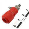 10-0019 RED, клемма приборная винтовая, цвет красный, монтаж на панель
