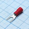 SV1.25-4S Red, наконечник кабельный вилочный с изоляцией d=4.3мм, сеч. пров.0.5-1.5мм2