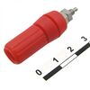10-0021 ZINC RED, гнездо 10-0021 zinc красный, монтаж на гайку