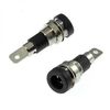 Z009 4MM PANEL JACK BLACK, гнездо z009 4 мм на панель jack черный, на панель под пайку