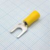 SV1.25-4L Yellow, наконечник кабельный вилочный с изоляцией d=4.3мм, сеч. пров.0.5-1.5мм2