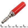 10-0072 A RED, штекер 10-0072 a красный, под пайку