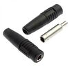 Z041 4MM CABLE JACK BLACK, гнездо z041 4 мм, цвет изолятора чёрный, под винт