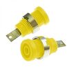 Z013 4MM PANEL JACK YELLOW, гнездо z013 4 мм на панель jack желтый, на панель под пайку