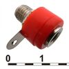 10-0061 AL RED, гнездо 10-0061 al красный, монтаж на панель