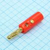 10-0015 GOLD RED, штекер красный (зол.)