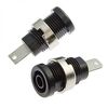 Z013 4MM PANEL JACK BLACK, гнездо z013 4 мм на панель jack черный, на панель под пайку