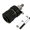 10-0020 BLACK, гнездо 10-0020 чёрный, монтаж на панель