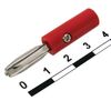 10-0060 RED, штекер 10-0060 красный, винтовое крепление