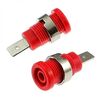 Z017 4MM RED, гнездо z017 4 мм красный, на панель под пайку