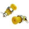 Z016 4MM PANEL JACK YELLOW, гнездо z016 4 мм на панель jack желтый, на панель под пайку