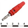 10-0075 RED, штекер 10-0075 красный, винтовое крепление