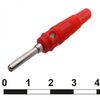 10-0077 RED, штекер 10-0077 красный, винтовое крепление