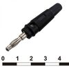 10-0075 BLACK, штекер 10-0075 черный, винтовое крепление