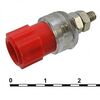 10-0063 RED, гнездо 10-0063 красный, монтаж на гайку