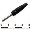 10-0077 BLACK, штекер 10-0077 черный, винтовое крепление
