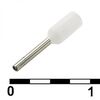 DN00206 WHITE (0.75X6MM), наконечник на кабель dn00206, белый, 0.75x6 мм