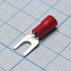 SV1.25-4L Red, наконечник кабельный вилочный с изоляцией d=4.3мм, сеч. пров.0.5-1.5мм2