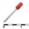 DN00208 RED (0.75X8MM), наконечник на кабель dn00208, красный, 0.75x8 мм