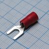 SV2-4M Red, наконечник кабельный вилочный с изоляцией d=4.3мм, сеч. пров.1.5-2.5мм2