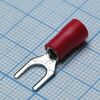SV2-5L Red, наконечник кабельный вилочный с изоляцией d=5.3мм, сеч. пров.1.5-2.5мм2