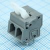 DG242R-5.0-02P-11-00A(H), нажимной безвинтовой клеммный блок на 2 контакта. зажим типа зажимная клеть. серия dg242r-5.0