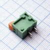 DG141R-2.54-02P-14-00A(H), нажимной безвинтовой клеммный блок на 2 контакта. зажим типа торцевой контакт. серия dg141r-2.54