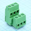 DG500A-5.08-06P-14-00A(H), винтовой клеммный блок c рельефной обоймой, 6 контактов шаг 5.08мм зеленый