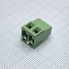 DG128-5.0-02P-14-00A(H), винтовой клеммный блок c рельефной обоймой, 2 контакта шаг 5.0мм зеленый