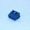 DG128-7.5-02P-12-00A(H), винтовой клеммный блок c рельефной обоймой, 2 контакта шаг 7.5мм синий