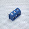 DG301R-5.0-03P-12-00A(H), винтовой клеммный блок с защитой провода, 3 контакта. серия dg301r-5.0