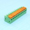 DG142V-5.08-10P-14-00A(H), нажимной безвинтовой клеммный блок на 10 контактов. зажим типа торцевой контакт. серия dg142r-5.08