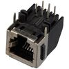 5555154-1, разъем модульный rj-25 розетка 6 контактов шаг 2.54мм угловой монтаж в отверстие 6 терминалов 1 порт коробка/лоток