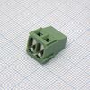 KF128-5.0-02P-14, винтовой клеммный блок c рельефной обоймой, 2 контакта