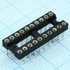 DS1001-01-20BT1NSF6X-JKB, dip-панель цанговая под микросхему 20pin, шаг 2.54мм, ширина 7.62мм, 3а, -40 +105с