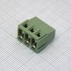 KF128-5.0-03P-14, винтовой клеммный блок c рельефной обоймой, 3 контакта