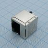 TRJD0011BHNL, разъем экр. "гнездо" rj-45 c согласующ. фильтром 10/100base-tx (1:1), вертик. на плату, 2 светодиод. (зеленый/желтый), без лепестков, 0...+70°с