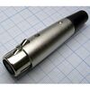 CANNON 49 5F, аудио разъём xlr - розетка кабельная, 5 контактов, цвет - серебристый