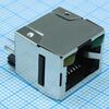 RJHSE-3381, модульный разъем rj-45 розетка 8 контактов шаг 2.03мм монтаж в отверстие 12 терминалов 1 порт