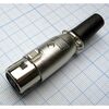 CANNON 67 3F, аудио разъём xlr - розетка кабельная, 3 контакта, цвет - серебристый