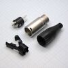 XLR 4M, на кабель, черный d=3-6.5мм, ac4m штекер cannon 4х контактный, на кабель, черный пластиковый кожух для кабеля от3 до 6.5мм
