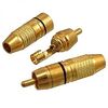 7-0222 GOLD BLACK, штекер rca gold