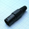 CANNON 80B 3M, аудио разъём xlr - вилка кабельная, 3 контакта, цвет - чёрный