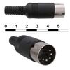 7-0251 5P, разъем din 7, вилка на кабель 5pin, 1а