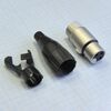XLR 3F, на кабель, черный d=3-6.5мм, ac3f, гнездо cannon на кабель, черный пластиковый кожух для кабеля от3 до 6.5мм